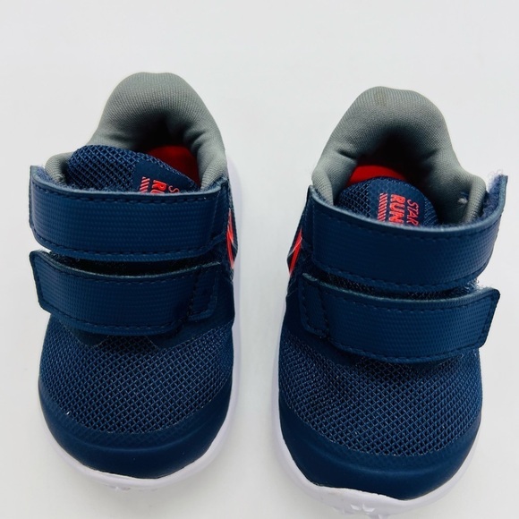 NIKE NAVY STAR RUNNER INFANT ATHLETIC SHOES SIZE 2 - Picture 8 of 12